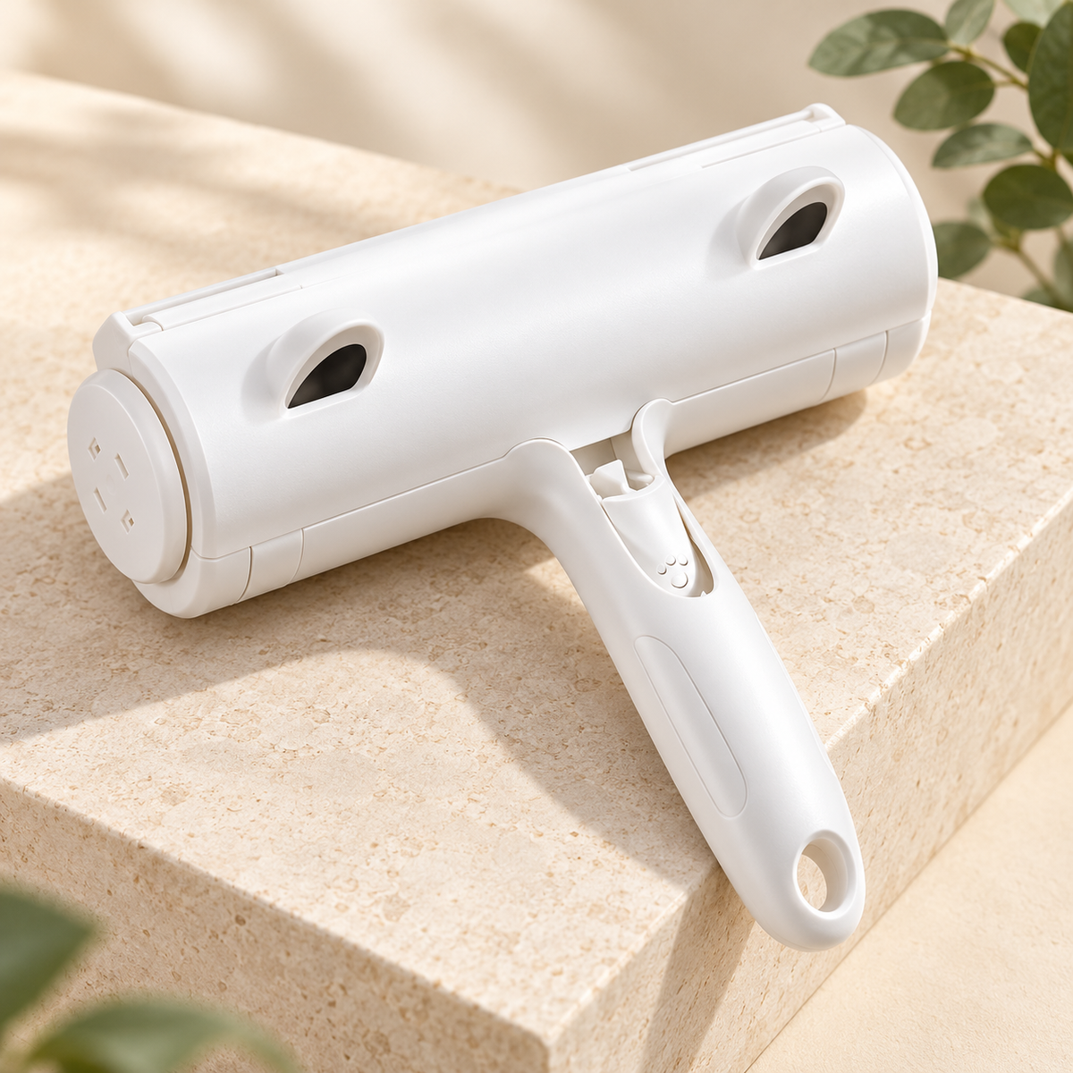 Sweep reusable pet hair roller with white body